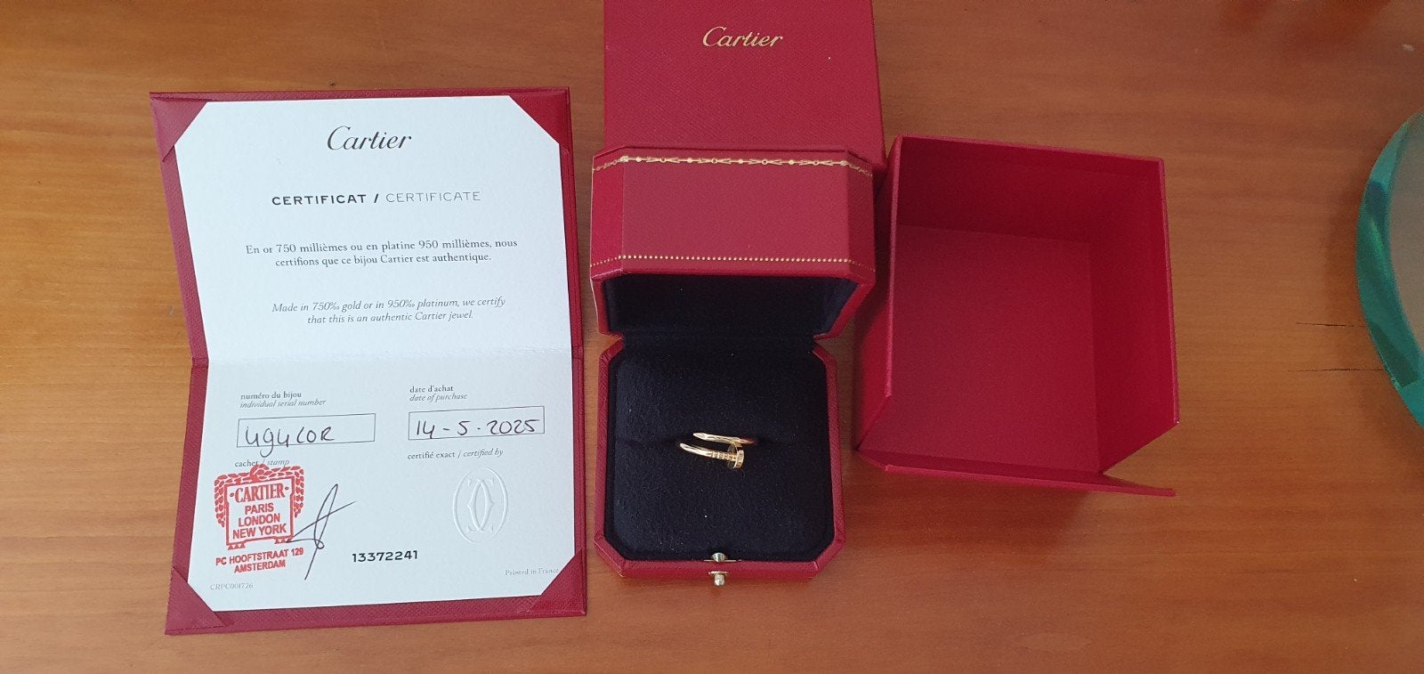 Cartier geel gouden juste un clou ring, klassiek model, Ophalen of Verzenden, Zo goed als nieuw, Goud, Goud