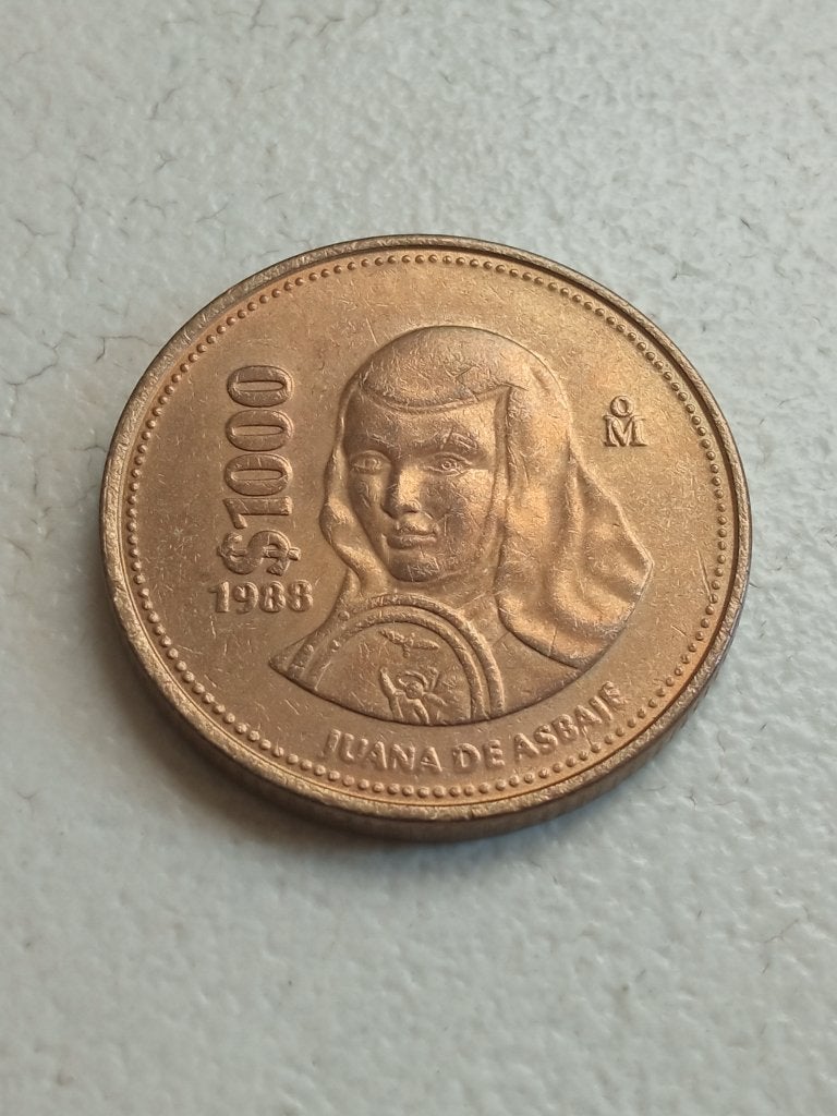 Mexico 1000 pesos 1988., Postzegels en Munten, Munten | Amerika, Ophalen of Verzenden, Midden-Amerika, Losse munt