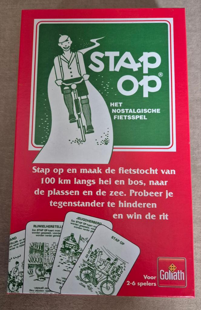 Stap Op: Het Nostalgische Fietsspel van Goliath, Vijf spelers of meer, Ophalen of Verzenden, Gebruikt, Goliath