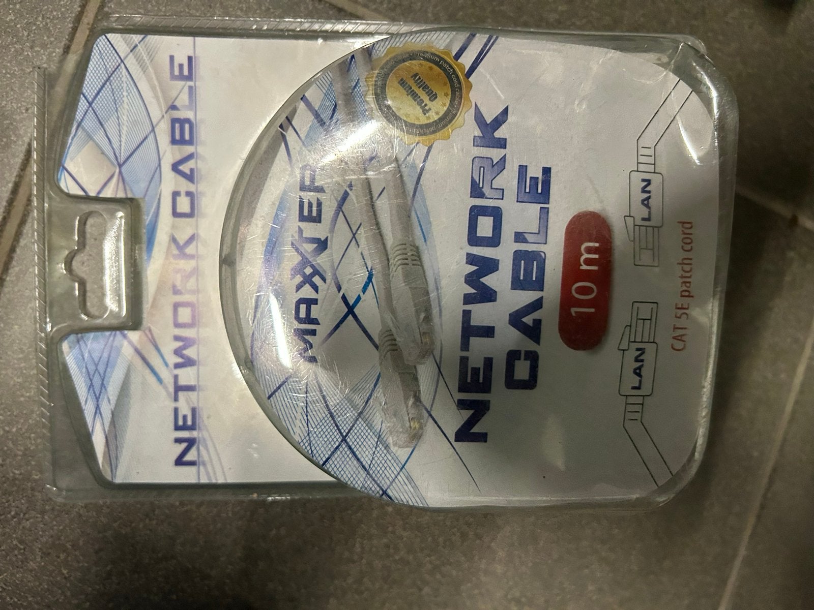 Maxter Netwerkkabel 10m CAT 5E Patch Cord, Ophalen of Verzenden, Nieuw