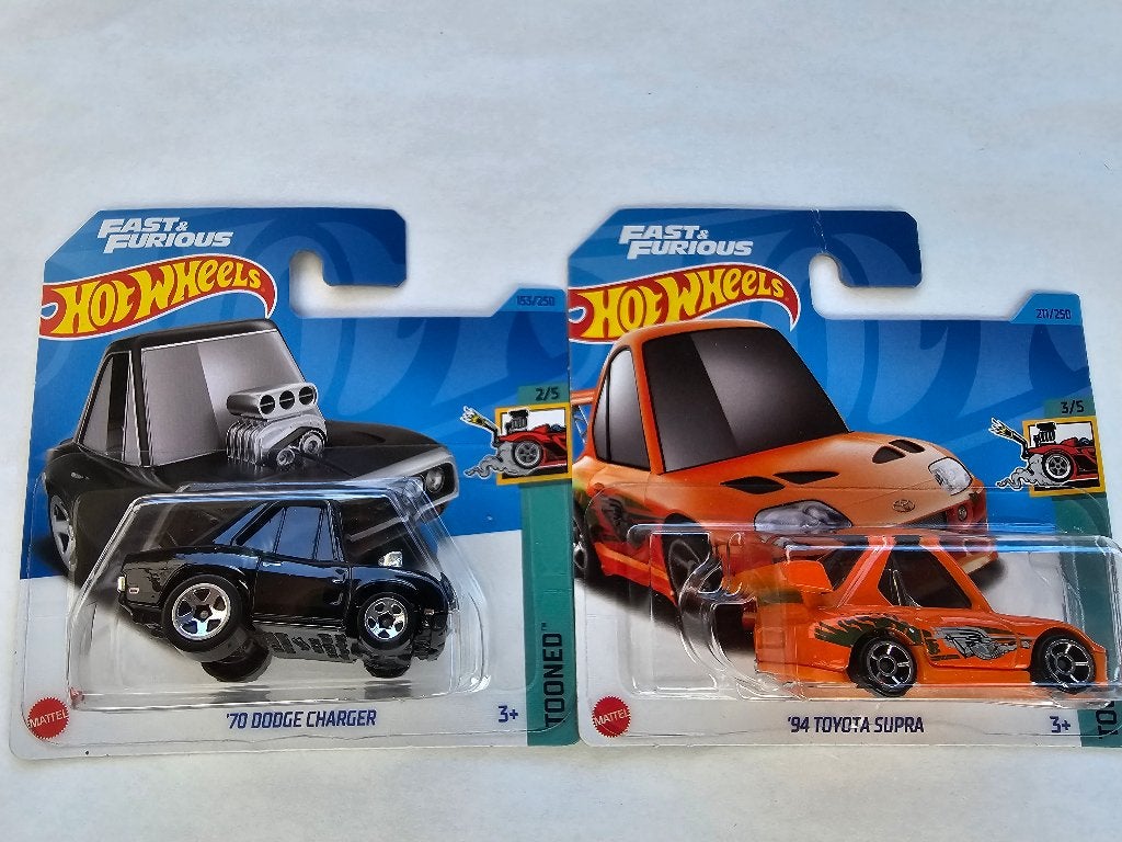 Hot Wheels Dodge Charger Toyota Supra Fast Furious HotWheels, Verzenden, Nieuw, Auto