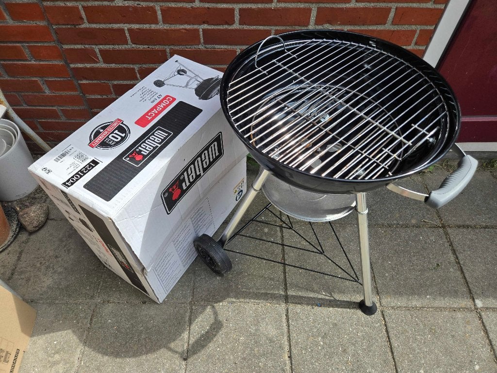 Weber barbecue compact, 47 cm, Tuin en Terras, Houtskoolbarbecues, Ophalen, Zo goed als nieuw, WEBER BBQ