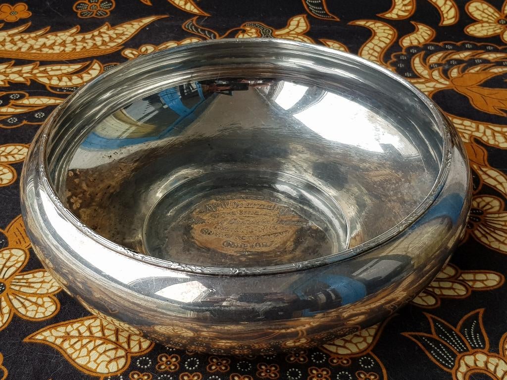 Oude Engelse walker & Hall silverplate schaal uit 1927., Ophalen of Verzenden