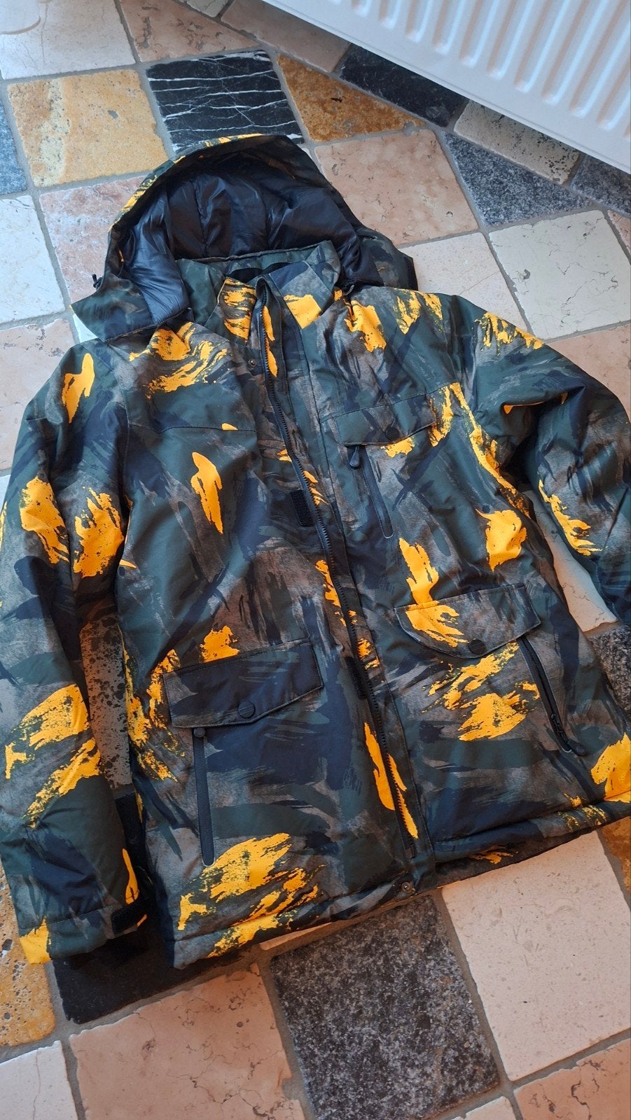 ski jas, zwart okergeel ,maat XXL, Kleding | Heren, Ophalen, Jack, N Z B Z nieuw design, Maat 56/58 (XL)