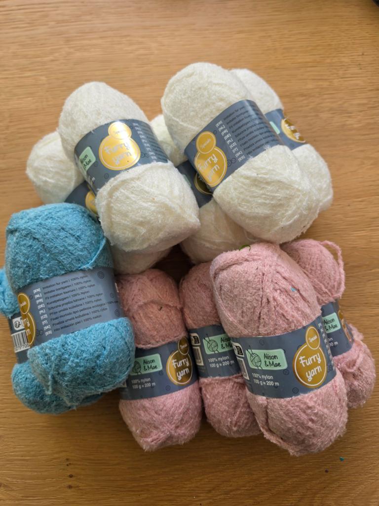 Garen roze wit blauw  breien haken, Ophalen of Verzenden, Nieuw, Breien of Haken, Wol of Garen