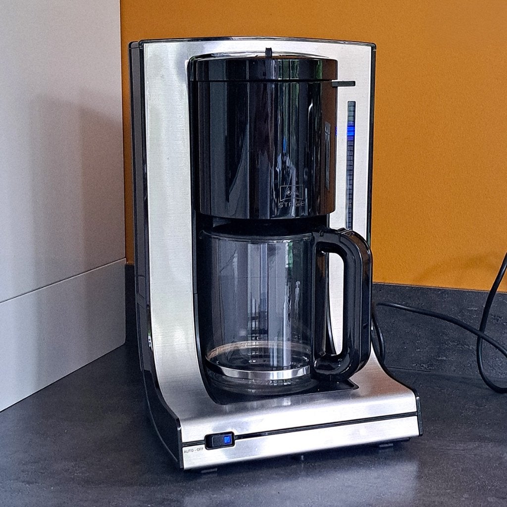 Melitta Stage Glas filterkoffiezetapparaat (type M 820), Afneembaar waterreservoir, Gebruikt, 10 kopjes of meer, Koffiemachine