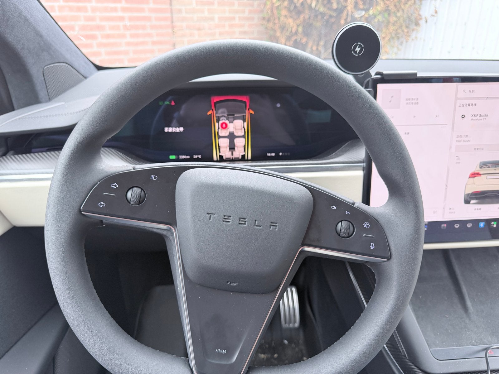 Tesla Model X Plaid Origineel Rond Stuurwiel - Bijna Nieuw, Auto's, Tesla, Automaat, Blauw, Vierwielaandrijving, 2250 kg