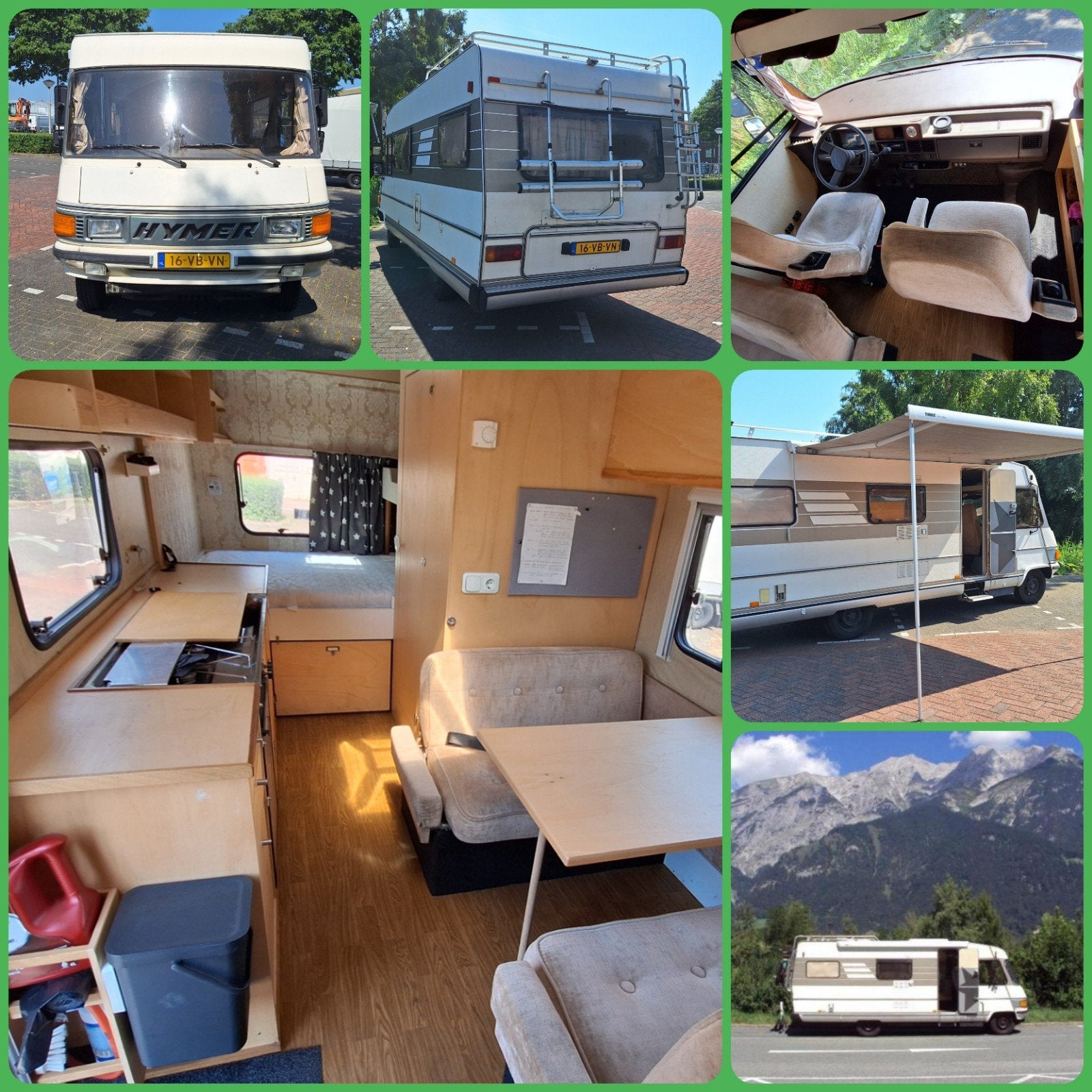 Hymer camper 644 2.5TD 1989 Fiat APK mei 28 +stalling luifel, Caravans en Kamperen, Campers, Particulier, tot en met 4, Integraal