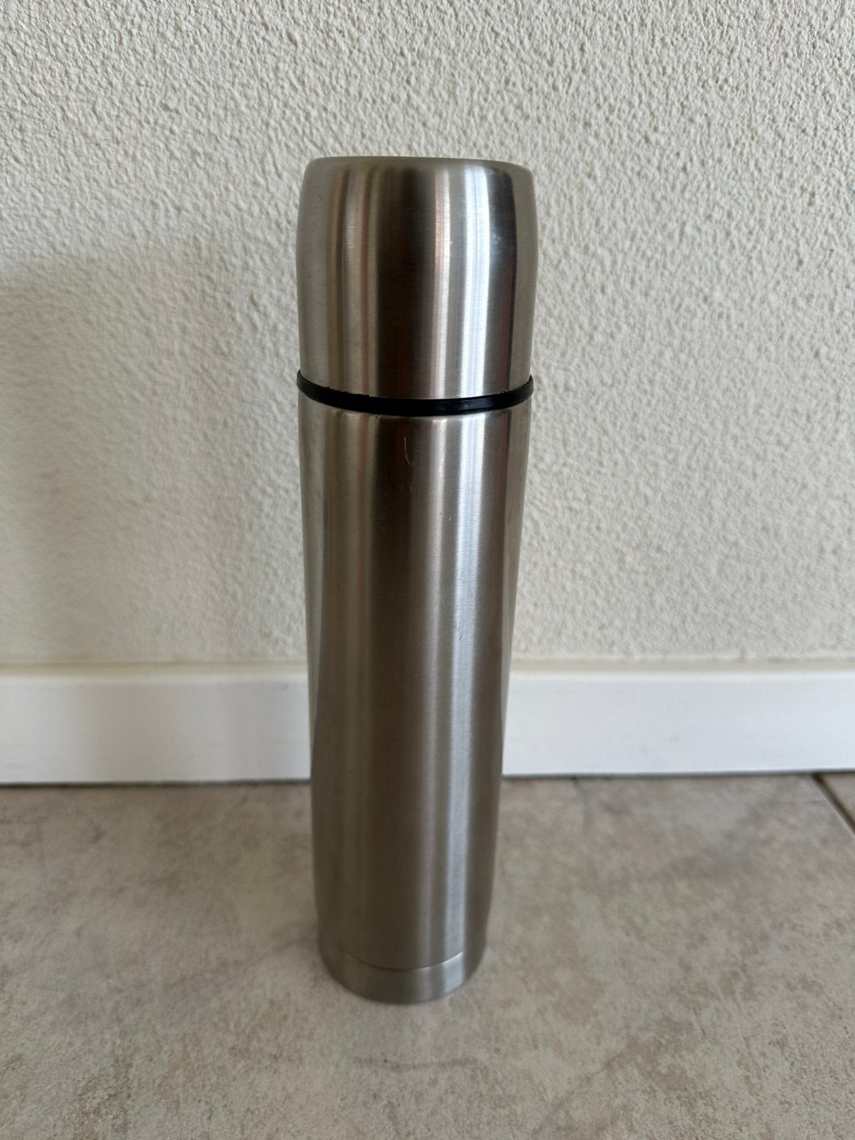bidon thermosfles waterfles drinkfles 450ml + drinkbeker RVS, Ophalen of Verzenden, Zo goed als nieuw