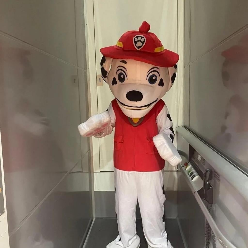 Mascotte pak van Marchal te huur, Ophalen of Verzenden, Zo goed als nieuw, Overige