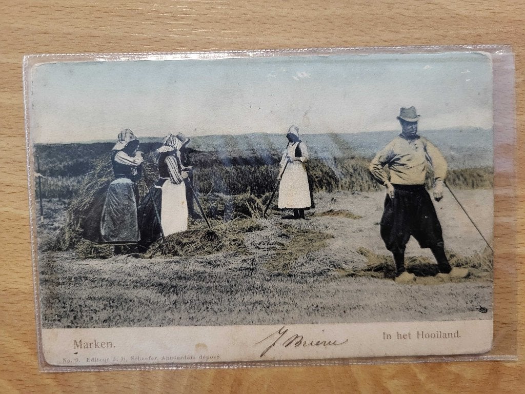 ansicht MARKEN Klederdracht Hooiland 1900, Ophalen of Verzenden, Voor 1920, Noord-Holland