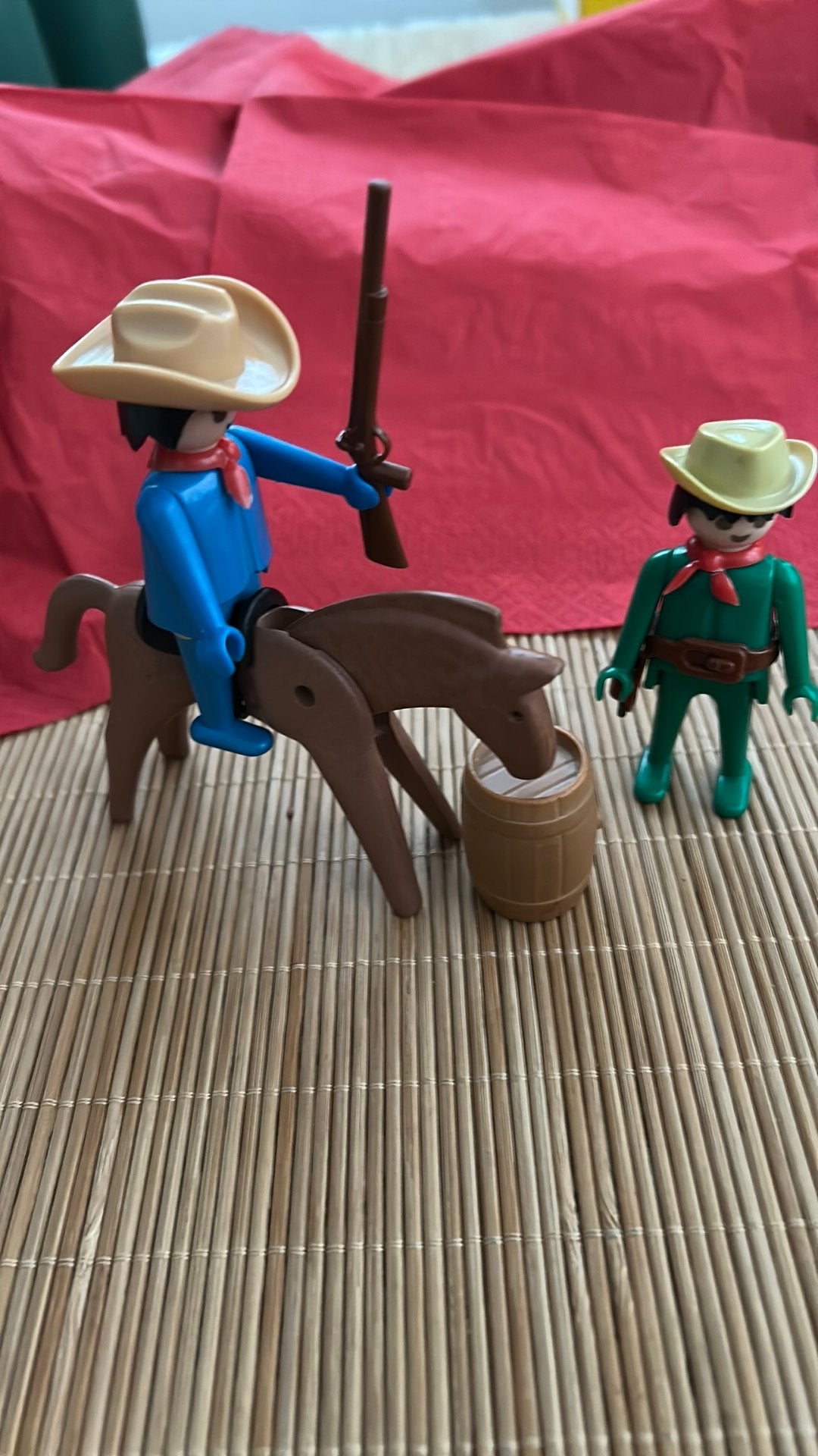 Playmobil 2 cowboys met paard 3342. 1975, Ophalen of Verzenden, Zo goed als nieuw