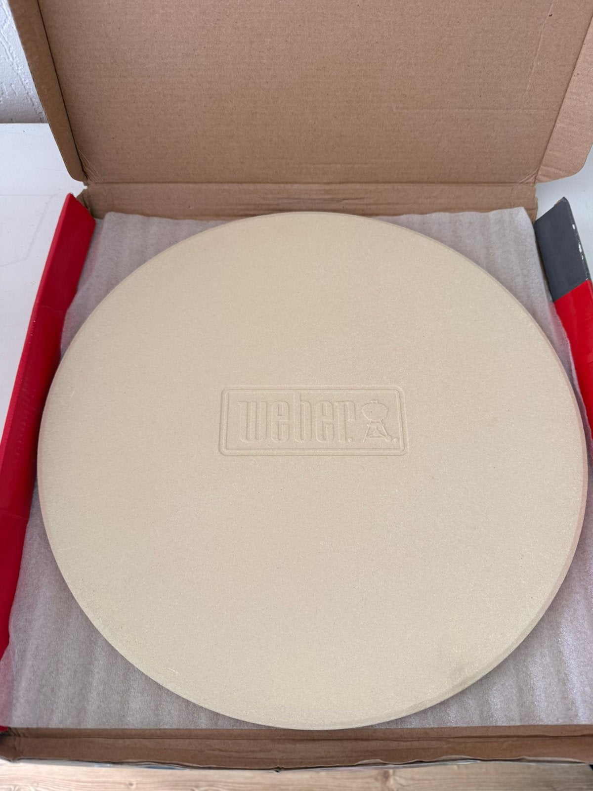 Weber Original Ronde Pizzasteen / Baksteen, Ophalen of Verzenden, Zo goed als nieuw