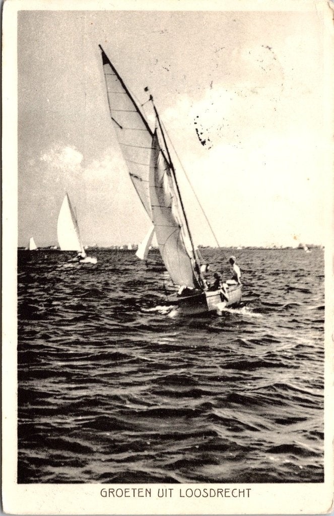 Loosdrecht - 12 oude ansichtkaarten Loosdrechtse Plassen, Verzenden, 1940 tot 1960, Gelopen, Noord-Holland