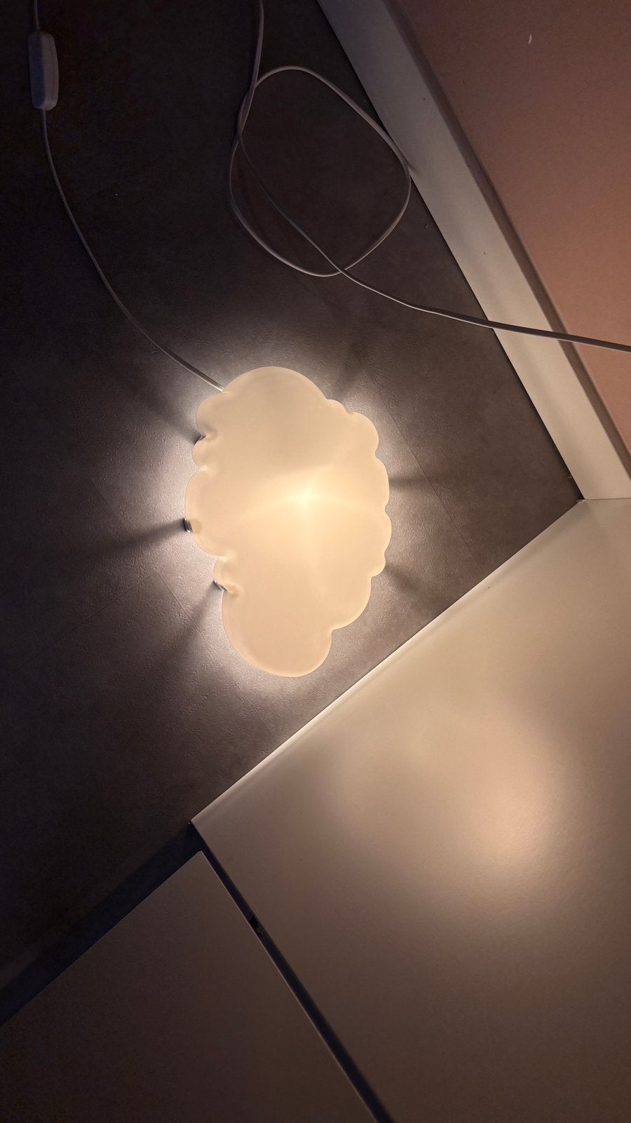 Wolk muurlampje, Ophalen, Gebruikt, Wit, IKEA