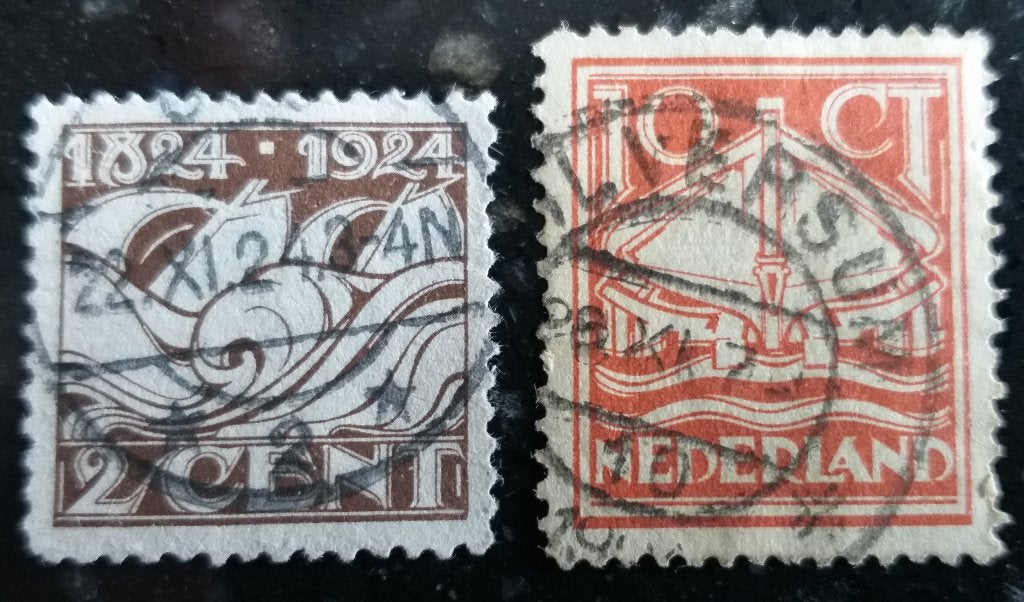 POSTZEGELS NEDERLAND 1924 GESTEMPELD, Verzenden, T/m 1940, Gestempeld