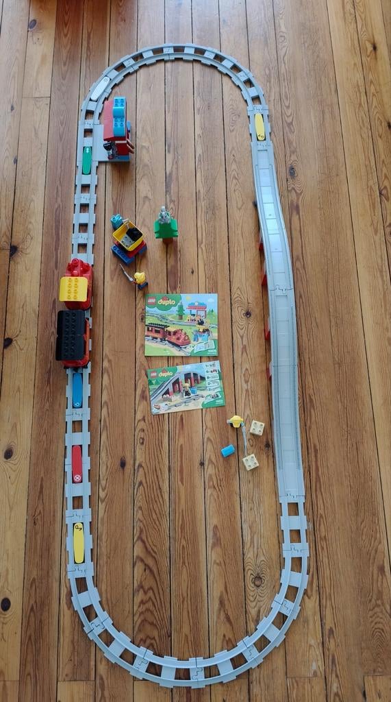 Duplo trein 10874 en brug 10872, Compleet, Ophalen of Verzenden, Zo goed als nieuw, Duplo