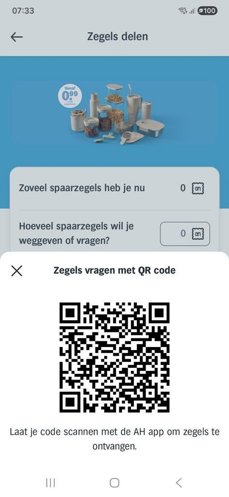 AH Zegels voor Brabantia voorraadbakken - Help !, Hobby en Vrije tijd, Spaarzegeltjes, Ophalen of Verzenden, Winkel, Super of Benzinepomp