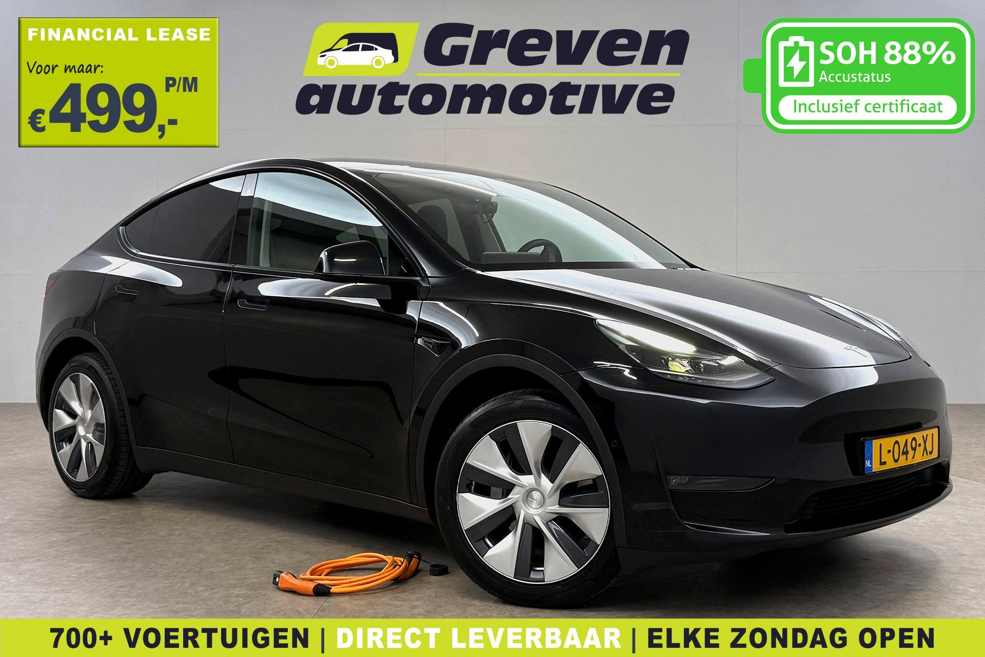 Tesla Model Y Long Range AWD 75 kWh | Snelladen | SOH 88% |, Auto's, Automaat, Gebruikt, Zwart, 351 pk
