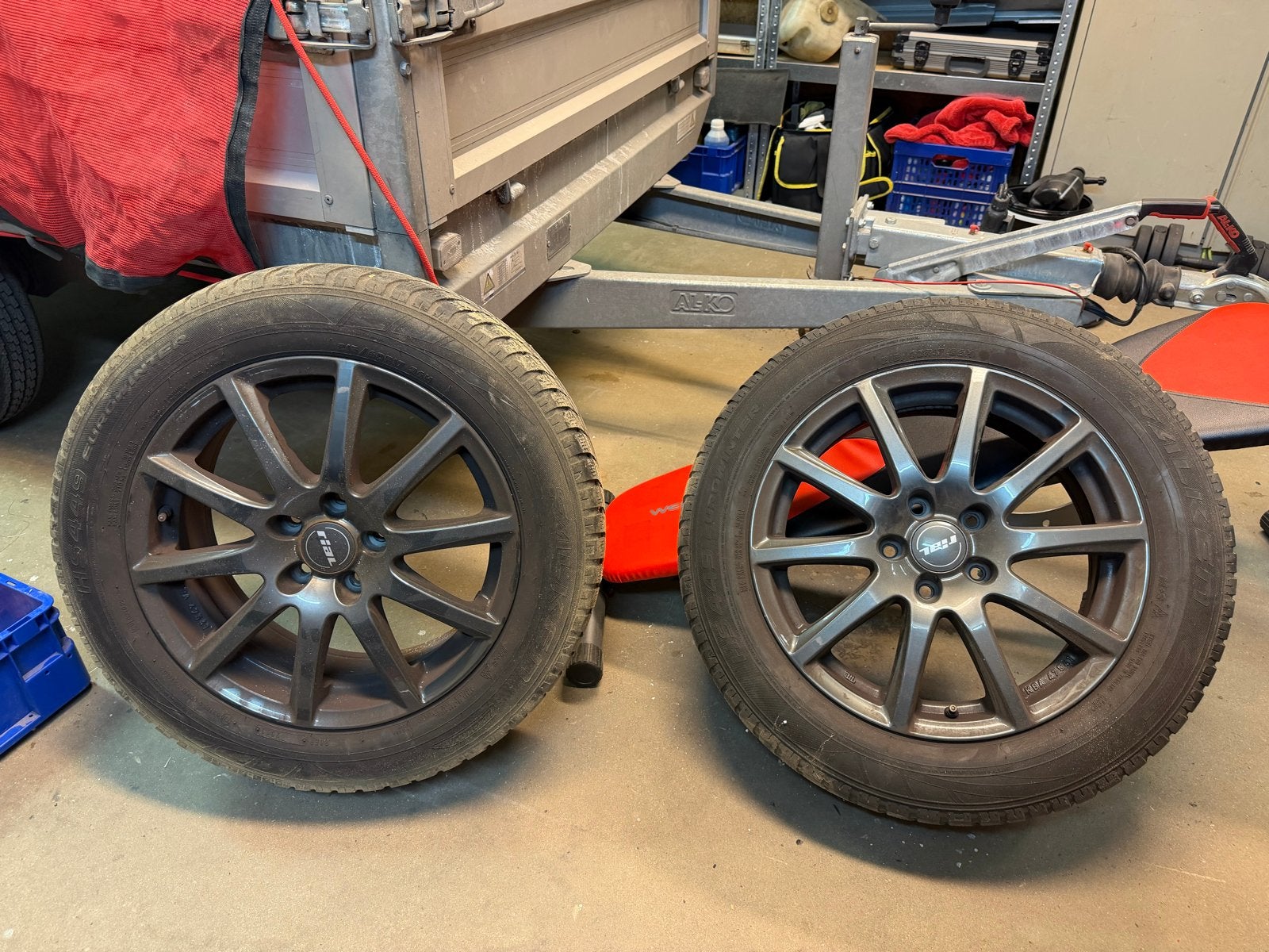 Nissan Qashqai Rial velgen met winterbanden 215/60R17 96H, Auto-onderdelen, Banden en Velgen, Ophalen, Banden en Velgen, 17 inch