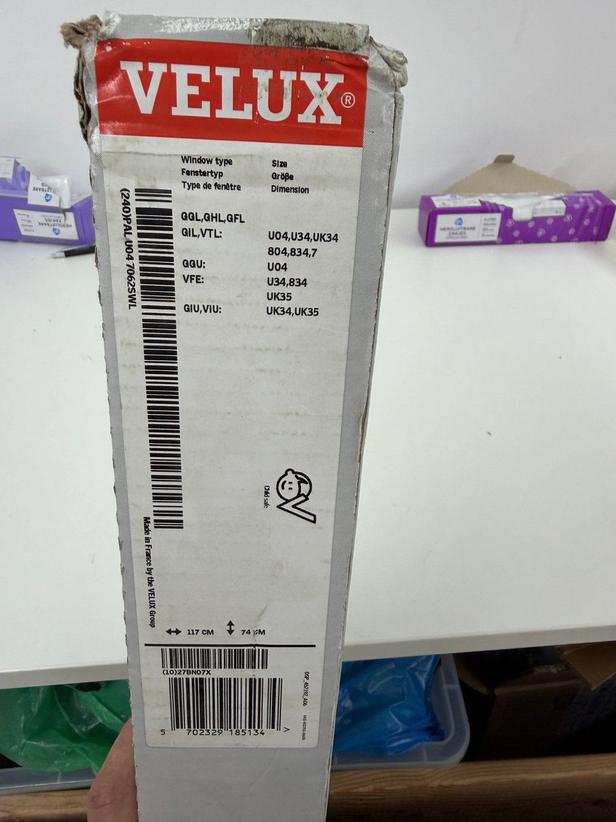VELUX Origineel Jaloezie PAL U04 804 Mat Zwart, Velux, Minder dan 80 cm, 80 tot 120 cm, Nieuw