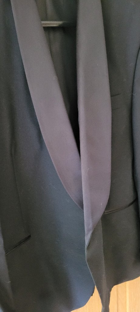 Smoking  Zwart, Kleding | Heren, Kostuums en Colberts, Ophalen, Zo goed als nieuw, Overige maten, Zwart