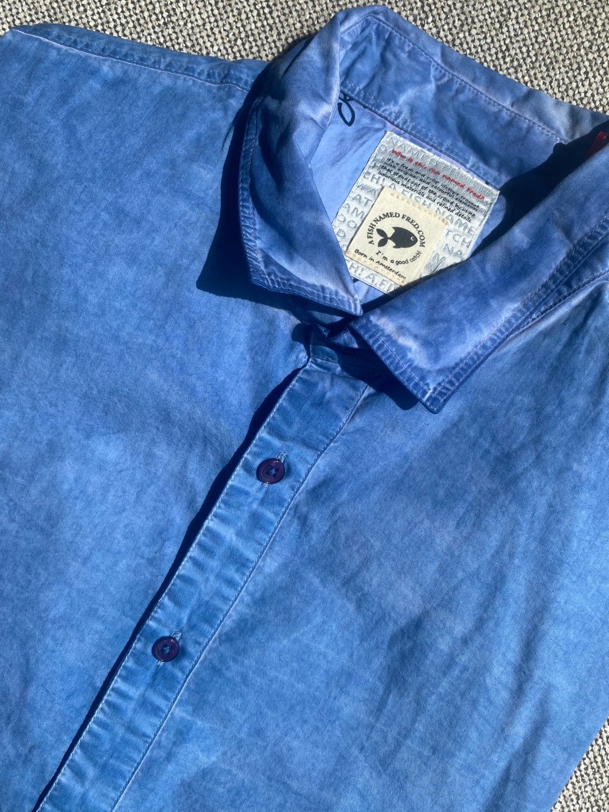 A Fish Named Fred overhemd blouse maat XL, Blauw, ., Ophalen of Verzenden, Zo goed als nieuw