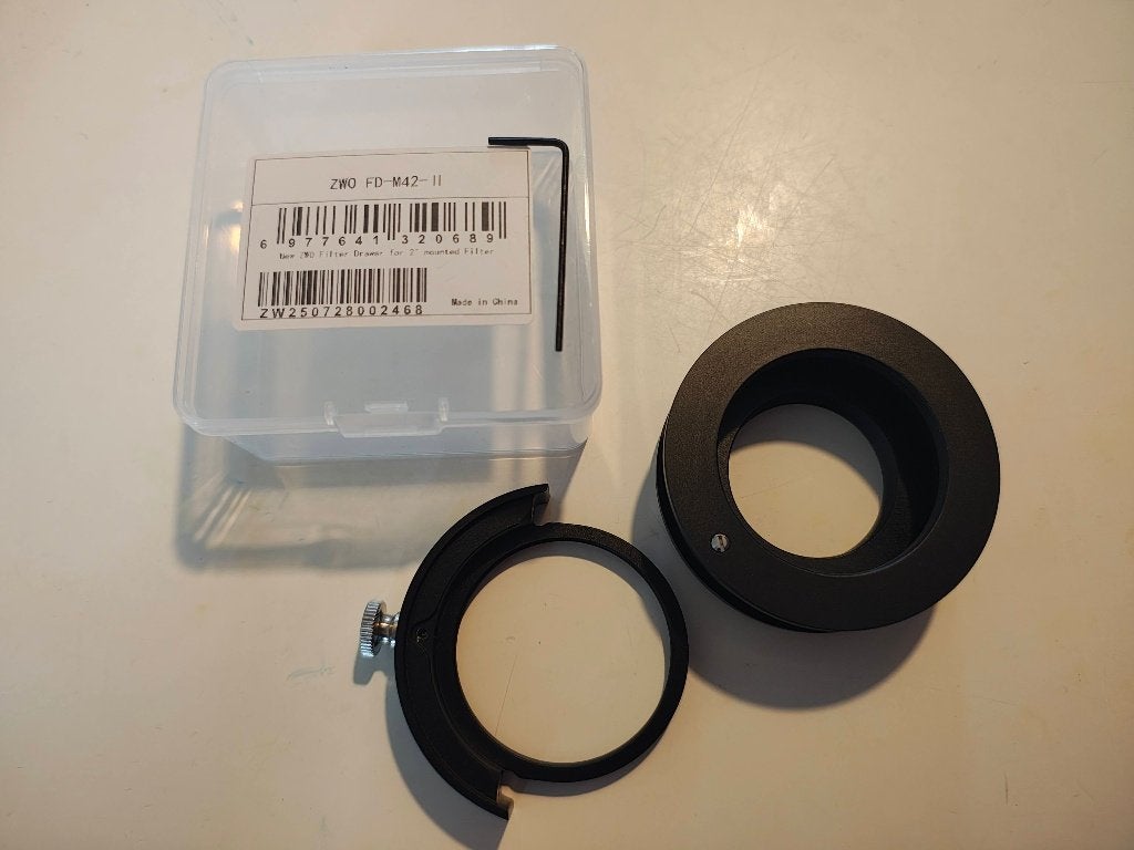ZWO 2" Filter Drawer lade - M42, Ophalen of Verzenden, Zo goed als nieuw, Minder dan 80 mm, Onderdelen of Toebehoren