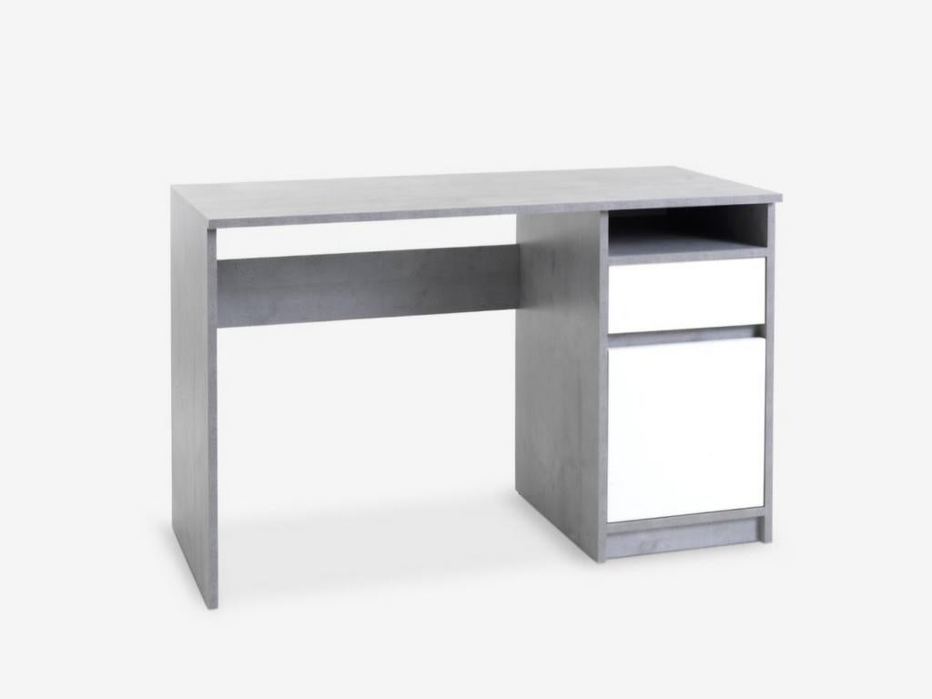 JYSK Bureau Billund (120x54x75) - Betonlook (grijs)/Wit, Ophalen, Zo goed als nieuw
