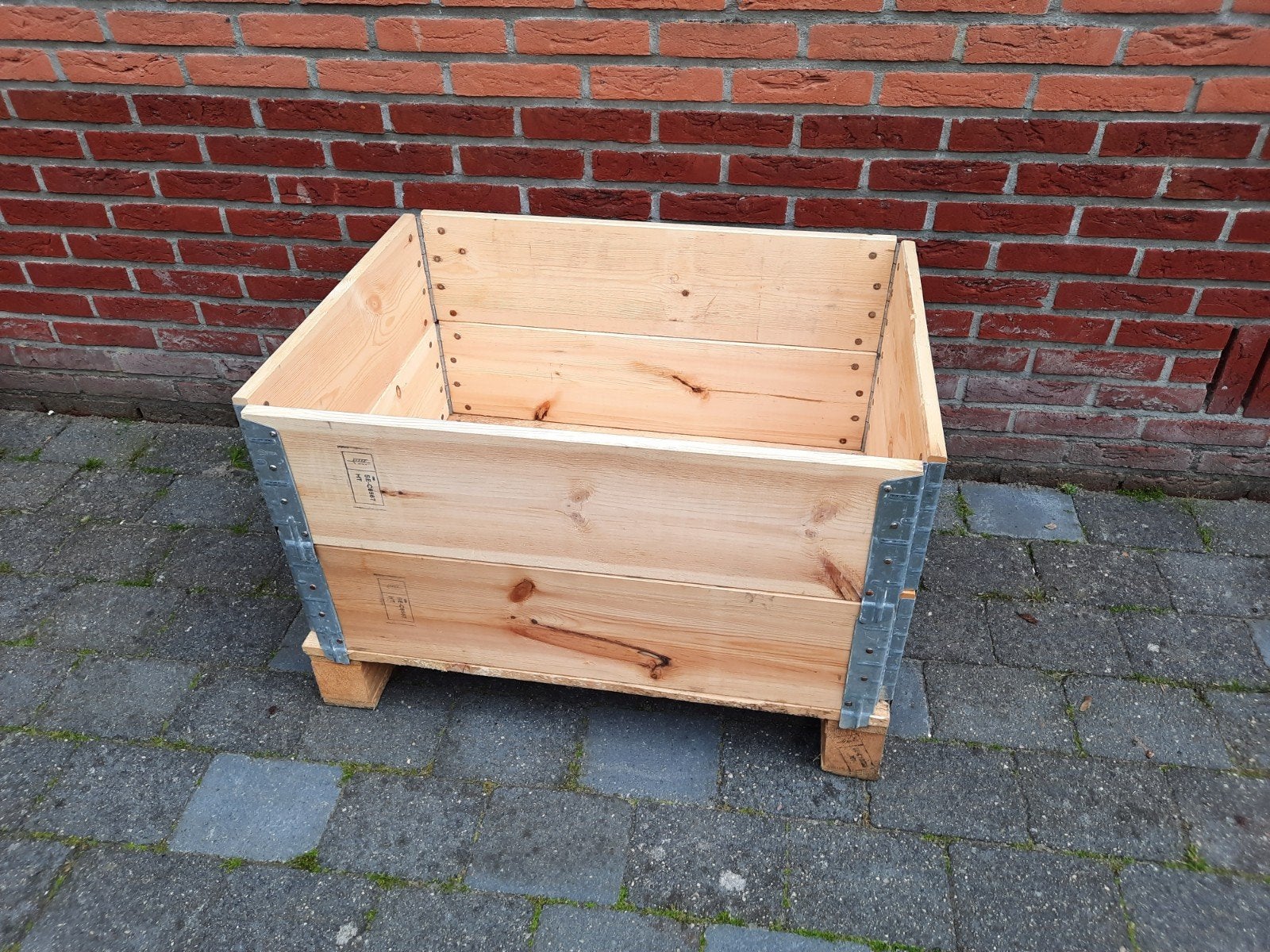 Palletkist palletrand  moestuinbak bloembak hout 60x80 cm, Ophalen, Rechthoekig, Hout