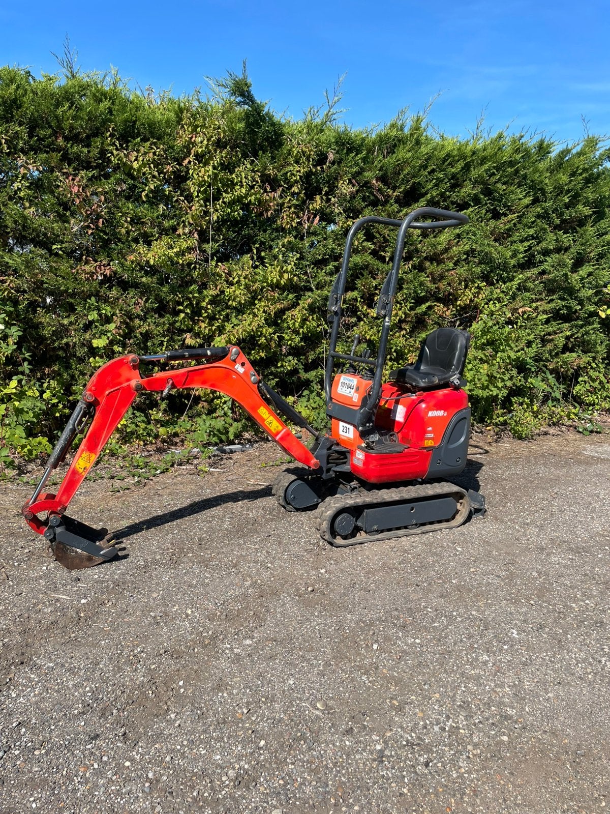 Te koop: Betrouwbare en nette minigraver Kubota K008-3/2019, Kubota, Ds, Ophalen of Verzenden, Graafmachine