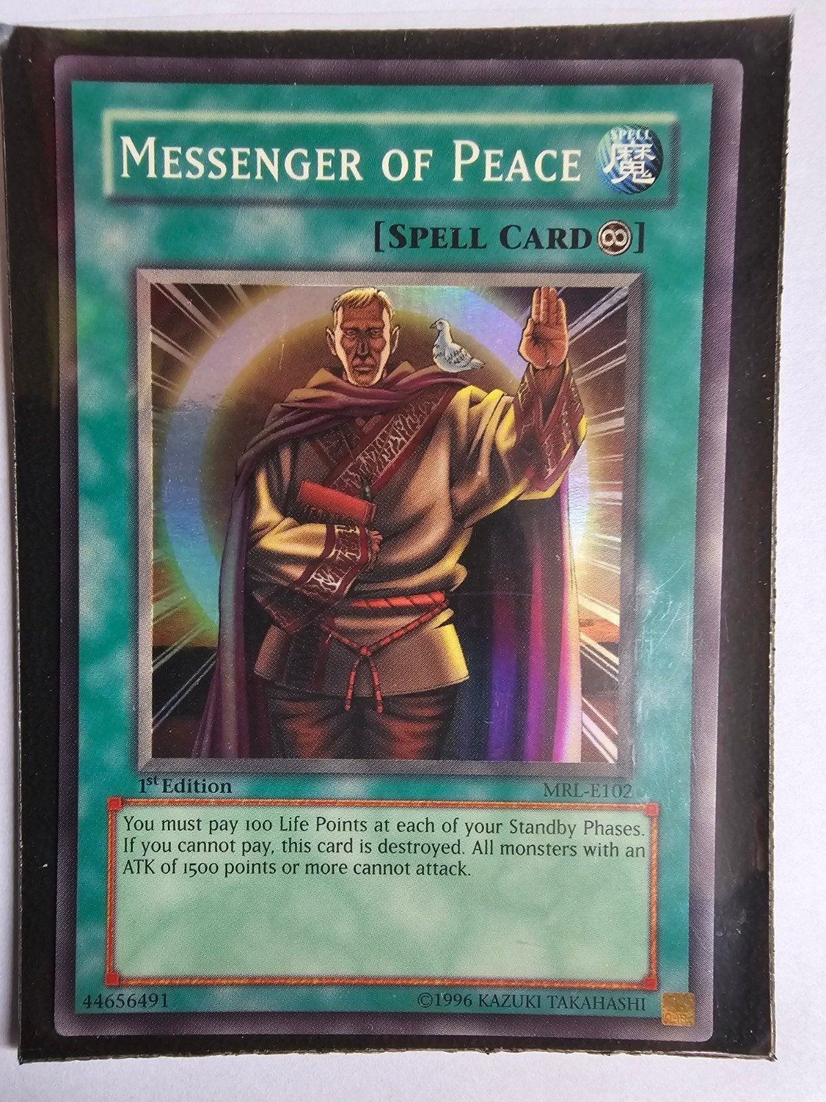 Yu-Gi-Oh! Messenger of Peace 1st Edition MRL-E102, Verzenden, Zo goed als nieuw, Losse kaart, Foil