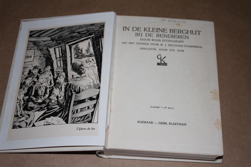 In de kleine berghut bij de rendieren. Fitinghoff. Kluitman., Boeken, Ophalen of Verzenden, Gelezen