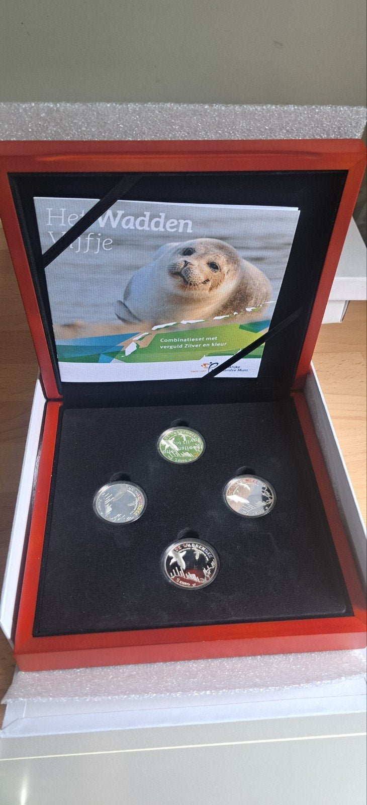 Waddenzee vijfje €5, Ophalen of Verzenden, Overige landen, 5 euro, Zilver