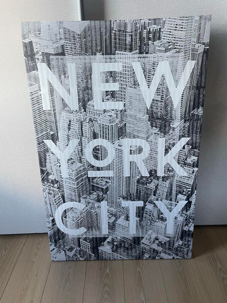 Canvas schilderij New York City zwart-wit, Ophalen