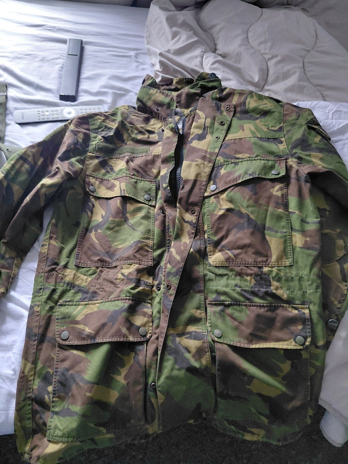 Militaire camouflage jas - Legerjas, Ophalen of Verzenden, Landmacht, Overige gebieden, Kleding of Schoenen