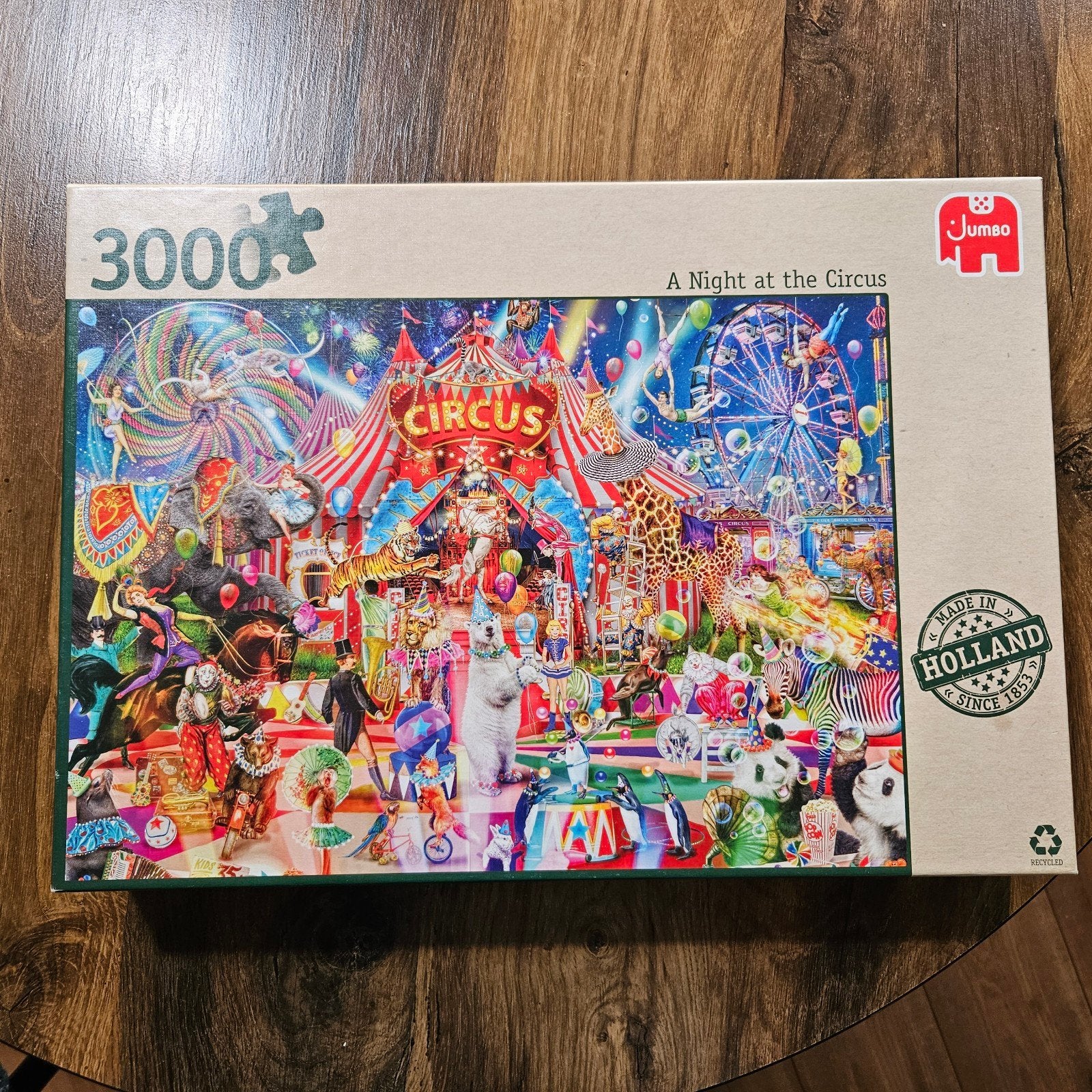 Jumbo Legpuzzel 'A Night at the Circus' - 3000 stukjes, Ophalen of Verzenden, Meer dan 1500 stukjes, Zo goed als nieuw, Legpuzzel