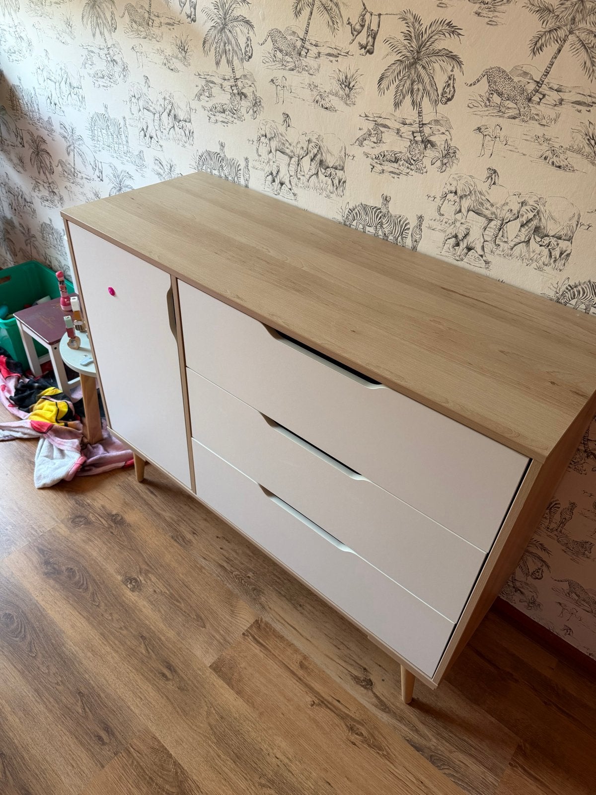Commode en kast in dezelfde stijl, Ophalen, Gebruikt, 50 tot 70 cm, 100 cm of meer