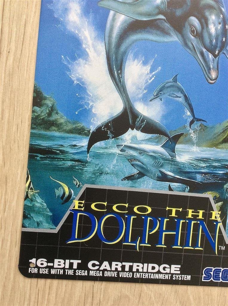 ECCO THE DOLPHIN Metalen Wandbord Sega megadrive, Verzenden, 1 speler, Nieuw, Vanaf 3 jaar