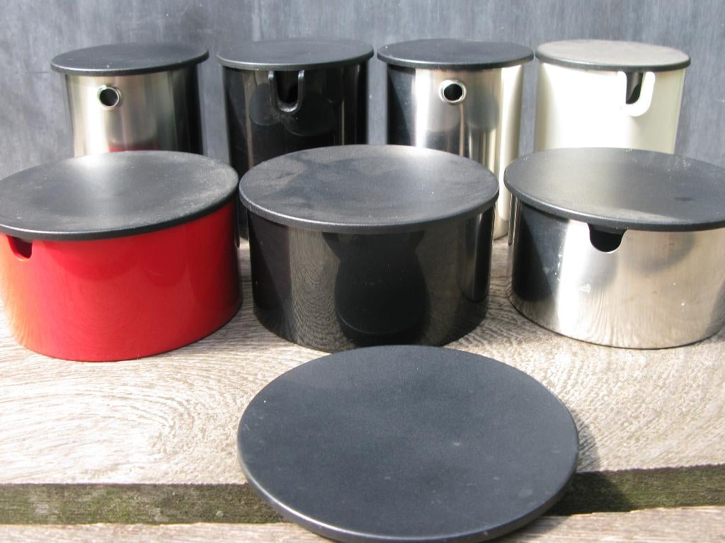 7X STELTON SUIKER+MELK POTJES MAGNUSSEN, Ophalen of Verzenden, Gebruikt