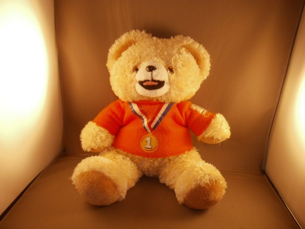 robijn beer oranje fleece trui of met wollen trui oranje, Overige merken, Beer, Ophalen of Verzenden, Middelgroot (20 tot 80 cm)