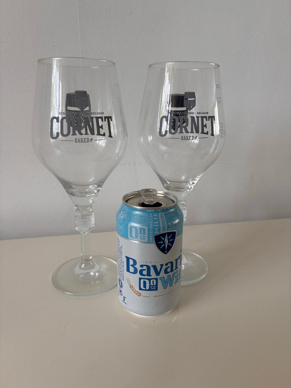 Cornet Oaked bierglazen - Set van 2, Ophalen, Zo goed als nieuw, Overige merken, Glas