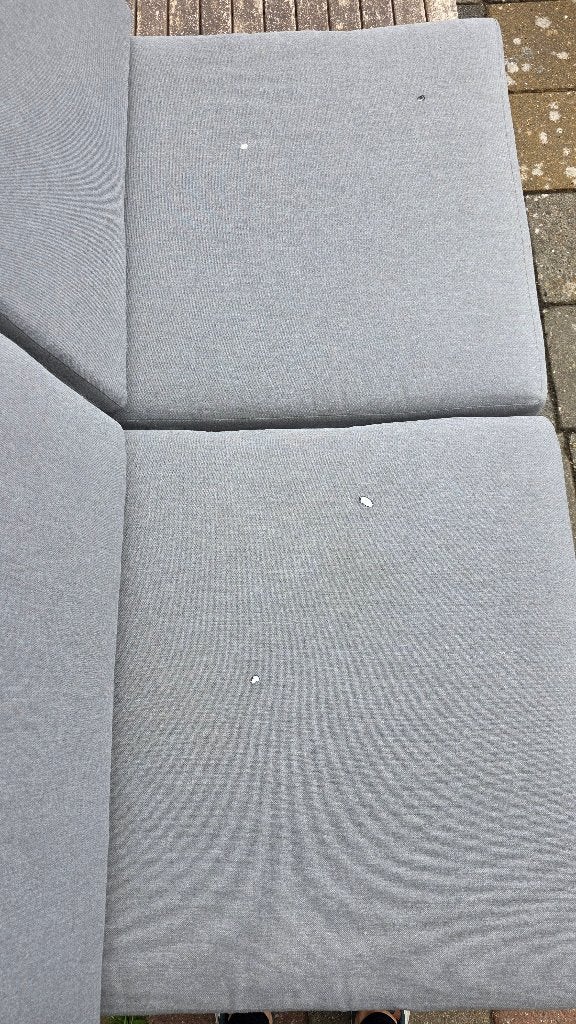 Loungesets zgan met kussens en tafel, moet weg!, Ophalen, 5 zitplaatsen, Aluminium, Zo goed als nieuw