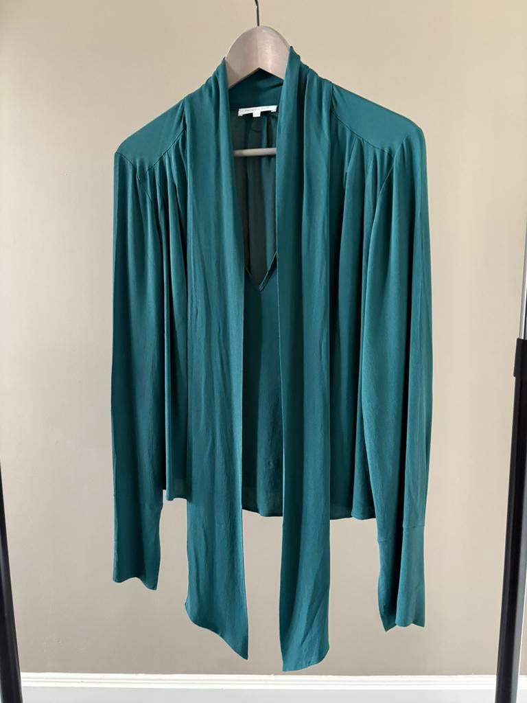 Patrizia Pepe blouse groen 34 36, Ophalen of Verzenden, Zo goed als nieuw, Maat 36 (S), Groen