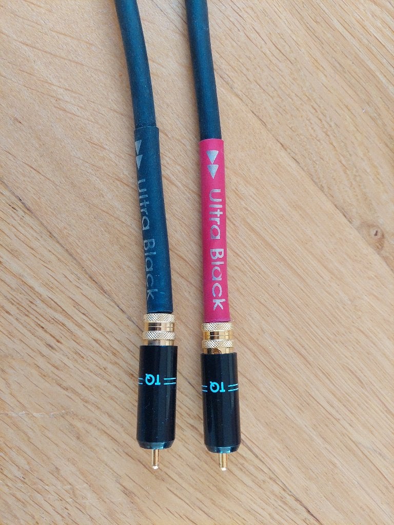 TelluriumQ RCA Ultra Black (1m), Audio, Tv en Foto, Stereo-sets, Ophalen of Verzenden, Zo goed als nieuw, Overige merken