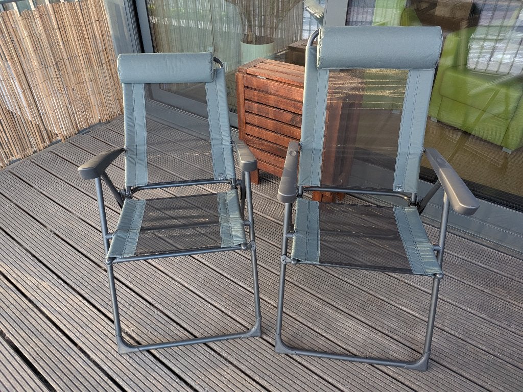 Verstelbare relaxstoelen voor buiten, Tuin en Terras, Tuinstoelen, Zo goed als nieuw, Metaal, Inklapbaar, Verstelbaar, Ophalen
