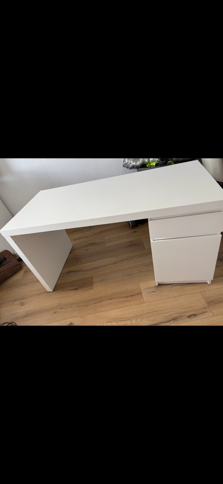 IKEA Bureau Malm Wit, Ophalen, Spaanplaat of MDF, Zo goed als nieuw, Demontabel