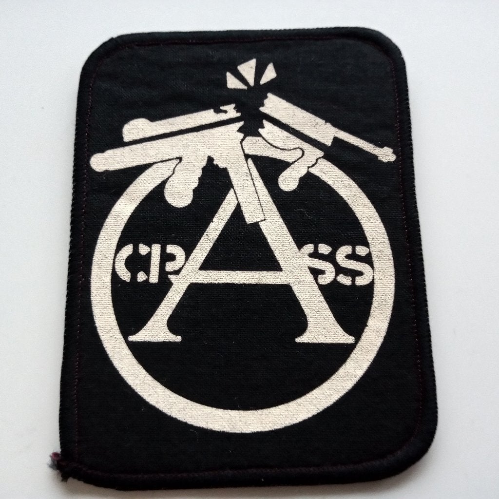 Crass anarchy & peace   vintage 80's patch c298 punk, Verzamelen, Ophalen of Verzenden, Nieuw, Kleding