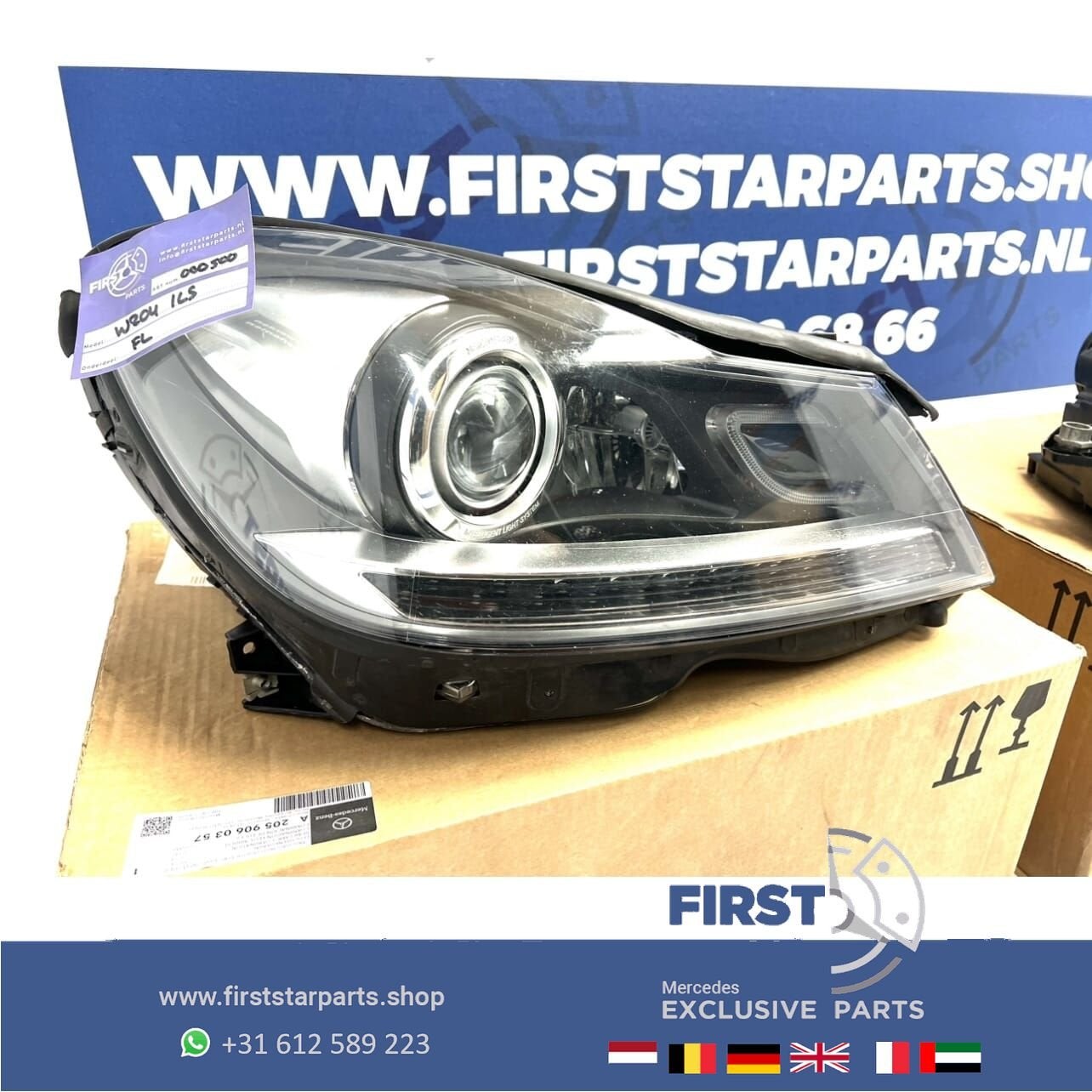 W204 ILS KOPLAMP RECHTS Mercedes C Klasse FACELIFT INTELLIGE, Auto-onderdelen, Gebruikt, -, Ophalen of Verzenden, -