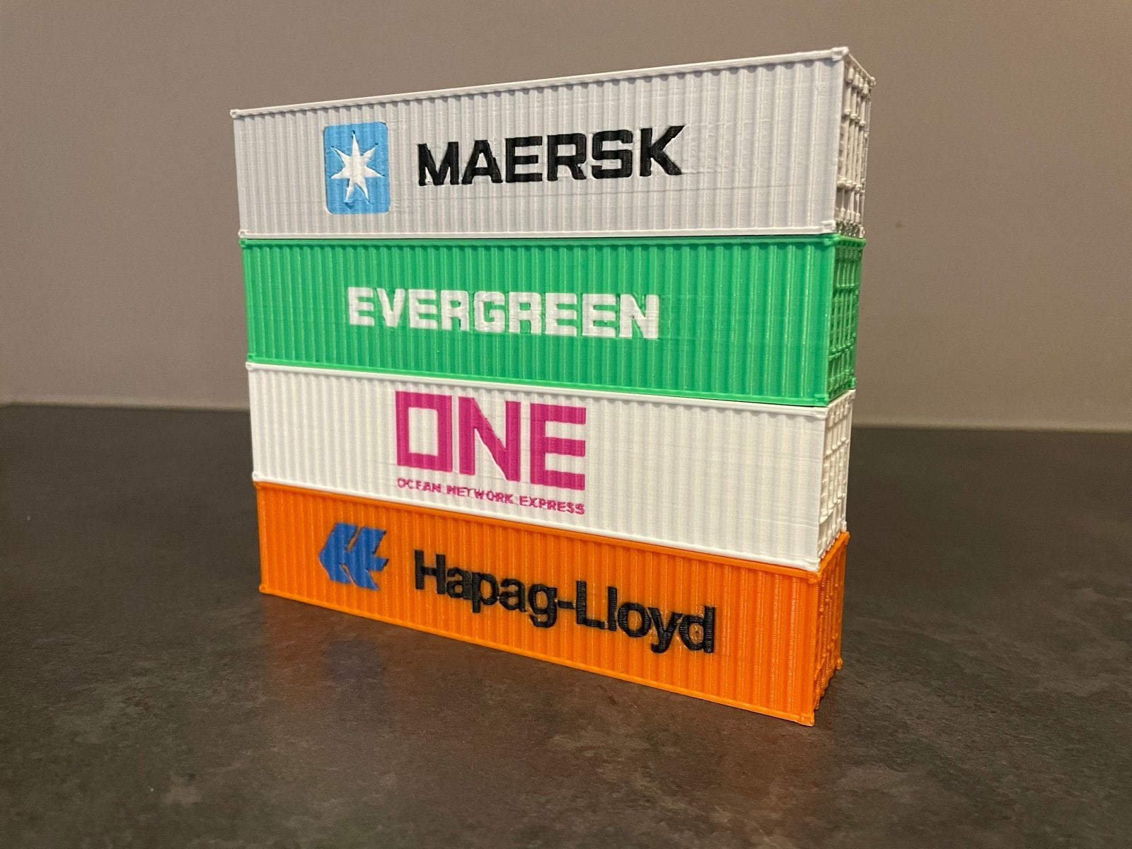 Setje Shipping containers schaal 1:87 HO, Overige merken, Gelijkstroom of Wisselstroom, Overige typen, Ophalen of Verzenden